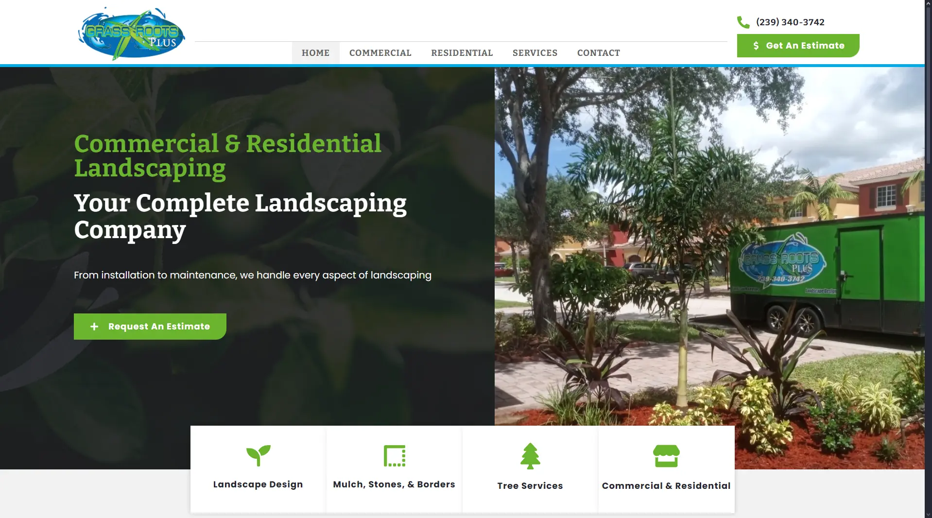 Grass Roots Plus website screenshot